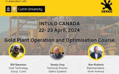 Intulo Gold Plant Operation and Optimisation course set to take place in Canada